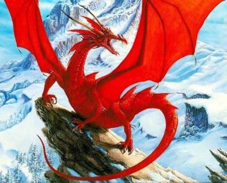 un dragon rouge