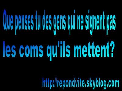 que pensez-vous des gens .........